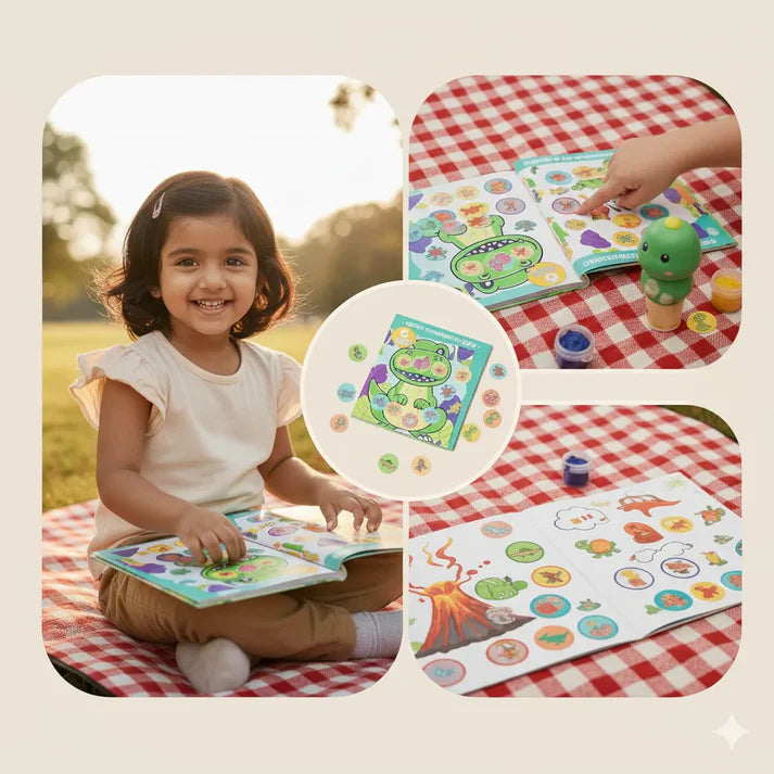 WonderStamp™ – 100+ Reusable Stickers & Story-Building Stamp Book
