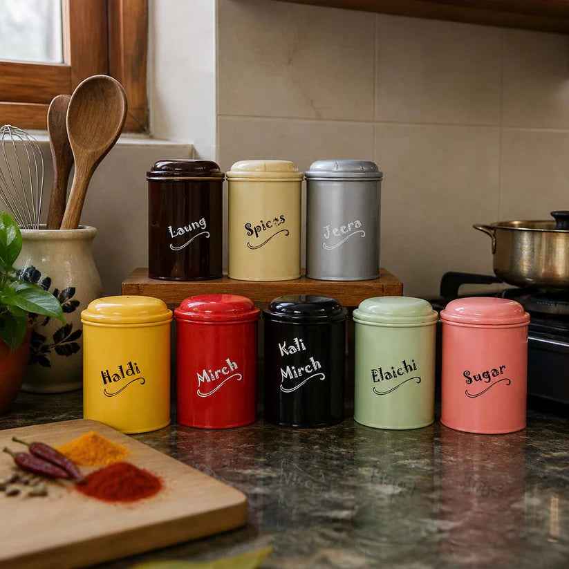 Storage Jars & Kitchen Organizer Set (8-Piece, 300ml)