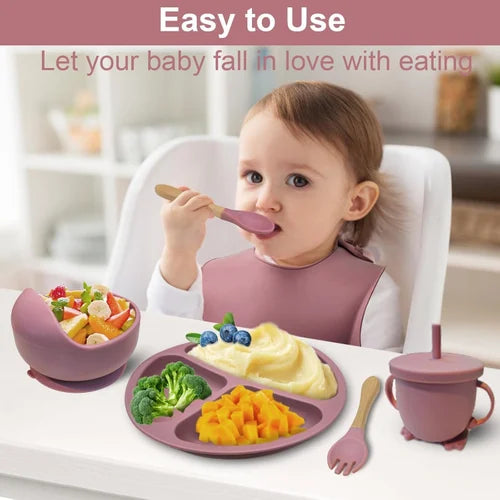 Anti-Spill Suction Bowl + Spoon Set – Baby Feeding Essentials