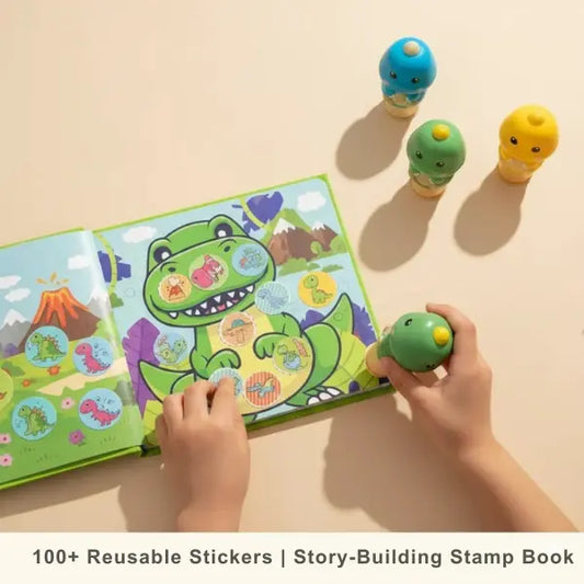 WonderStamp™ – 100+ Reusable Stickers & Story-Building Stamp Book