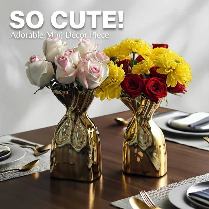 Golden Bag Vase