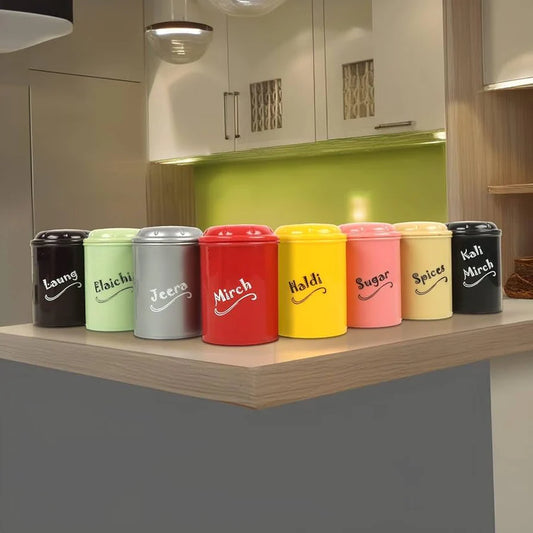 Storage Jars & Kitchen Organizer Set (8-Piece, 300ml)