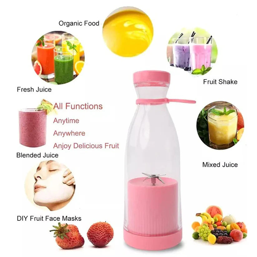 Portable 420ml Juicer Blender with 6 Stainless Steel Blades