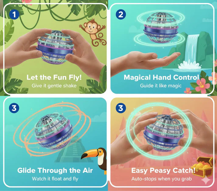 MagicFloater™ – 360° Flying Ball with Gesture Control & LED Show