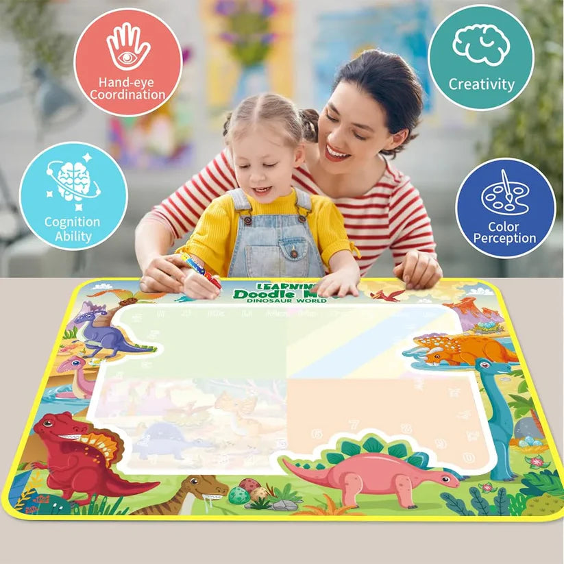 Kids Water Drawing Doodle Mat – Reusable Magic Painting Mat