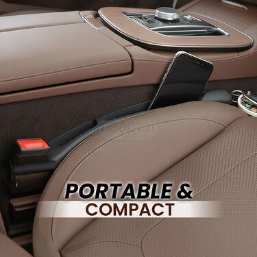 Car Seat Gap Filler (Pack of 2) – Side Pocket Organizer & Drop Stopper