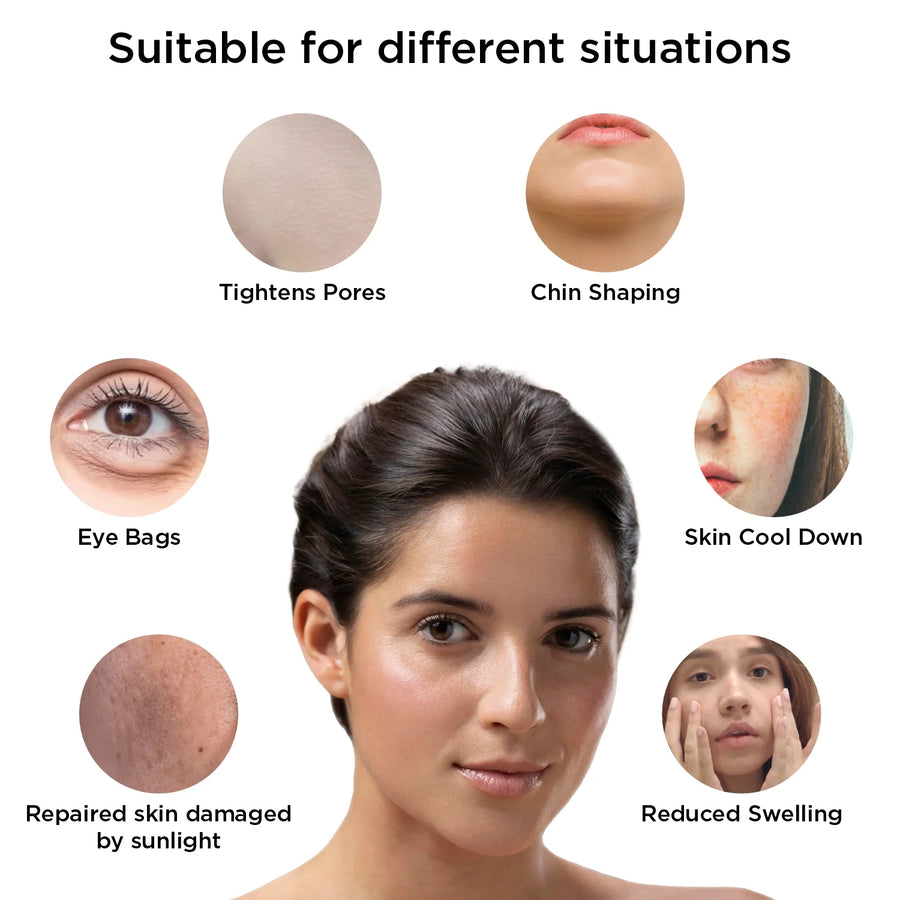 Ice Face Roller & Jade Roller – Glow & Depuff Skin Tool