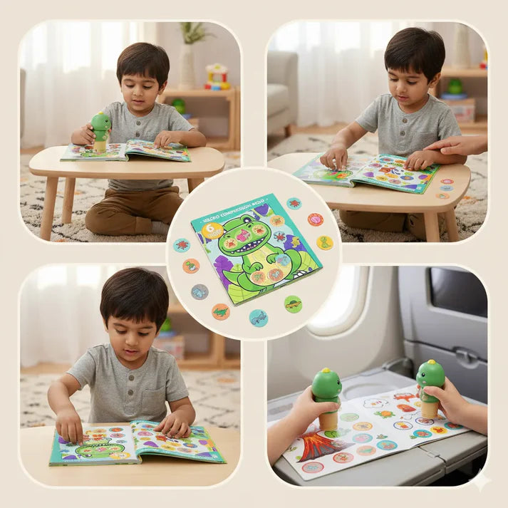 WonderStamp™ – 100+ Reusable Stickers & Story-Building Stamp Book