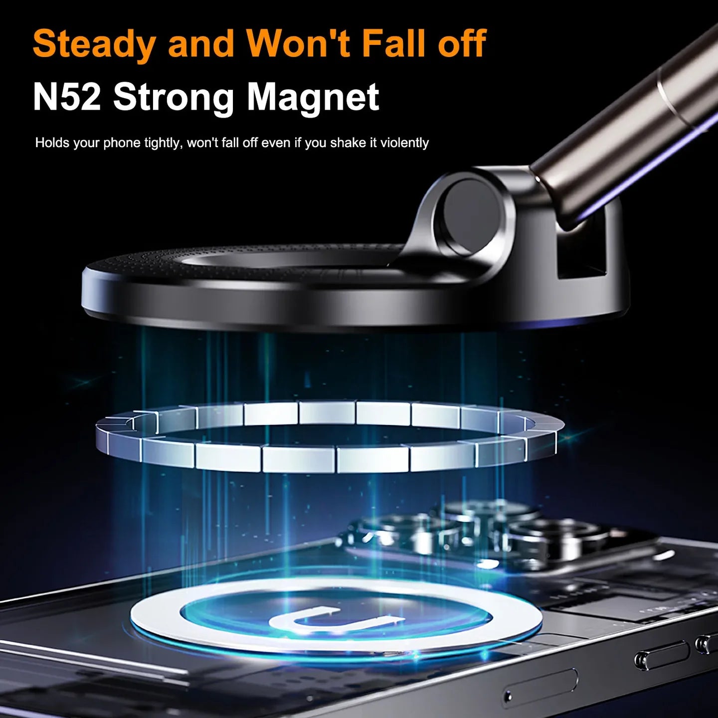 Car Dashboard Magnetic Phone Mount – 360° Universal Holder
