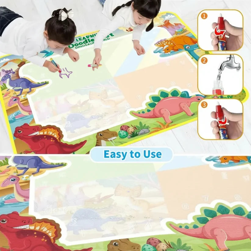 Kids Water Drawing Doodle Mat – Reusable Magic Painting Mat