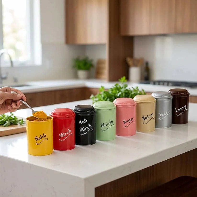 Storage Jars & Kitchen Organizer Set (8-Piece, 300ml)
