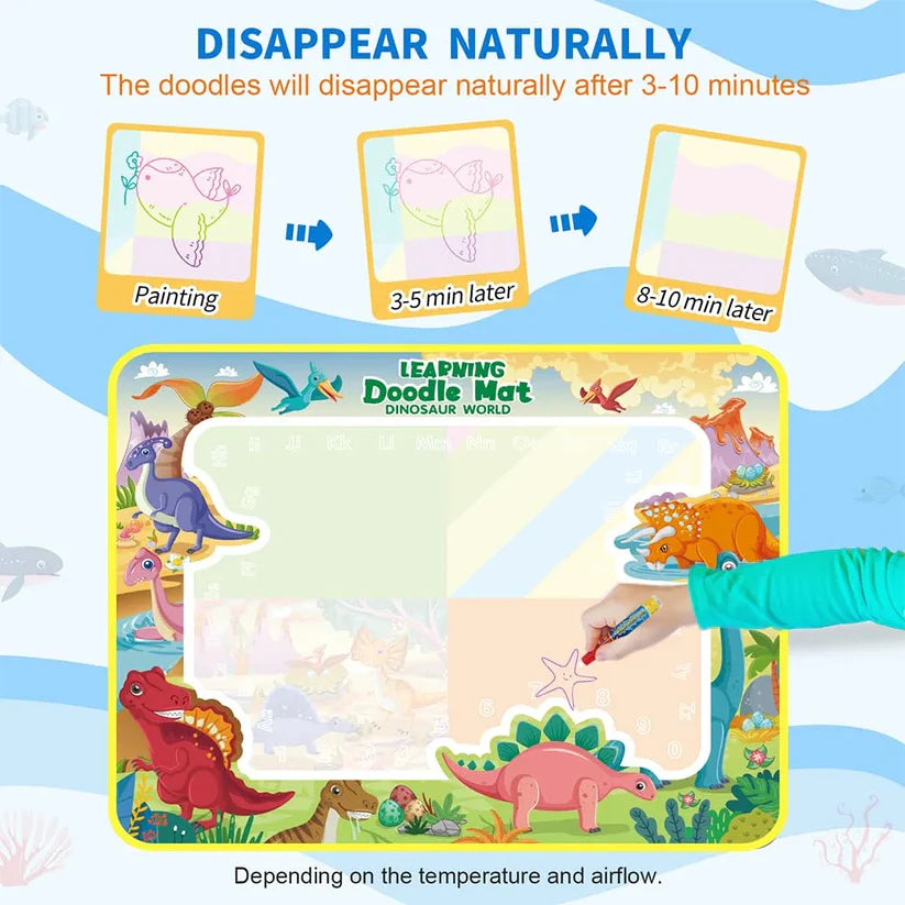 Kids Water Drawing Doodle Mat – Reusable Magic Painting Mat