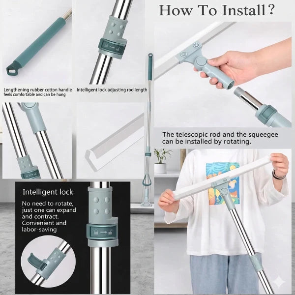 Multipurpose Wiper with Extendable Rod