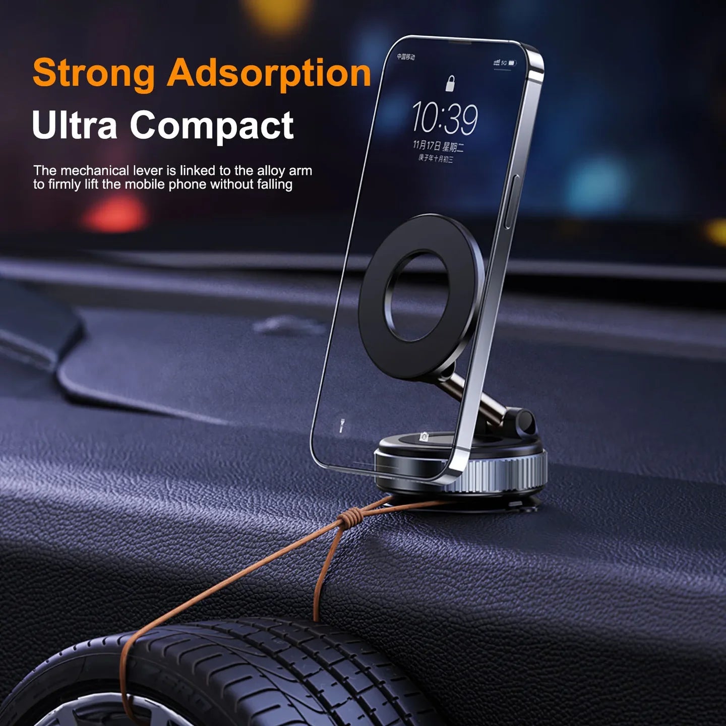 Car Dashboard Magnetic Phone Mount – 360° Universal Holder