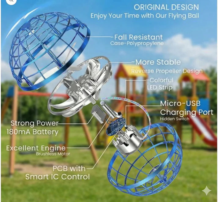 MagicFloater™ – 360° Flying Ball with Gesture Control & LED Show