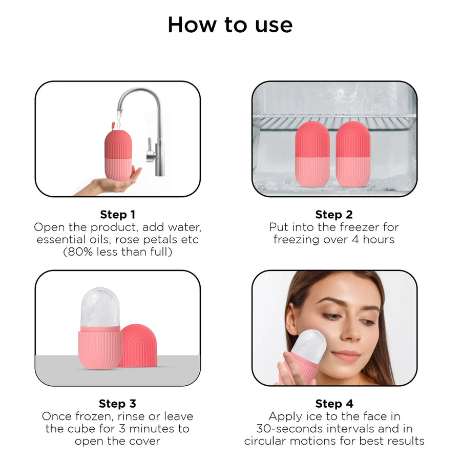 Ice Face Roller & Jade Roller – Glow & Depuff Skin Tool