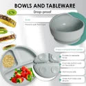 Anti-Spill Suction Bowl + Spoon Set – Baby Feeding Essentials