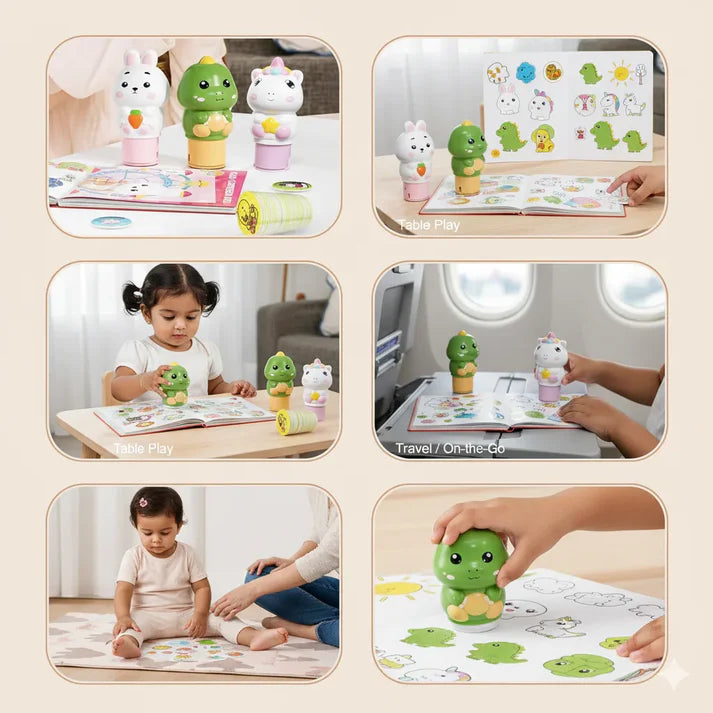 WonderStamp™ – 100+ Reusable Stickers & Story-Building Stamp Book