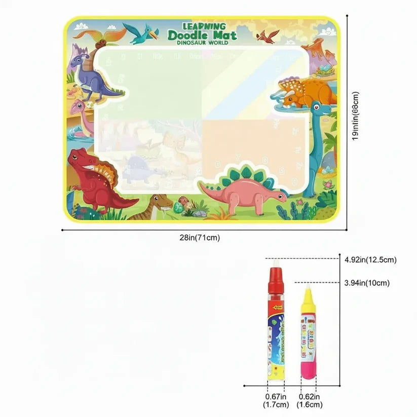 Kids Water Drawing Doodle Mat – Reusable Magic Painting Mat