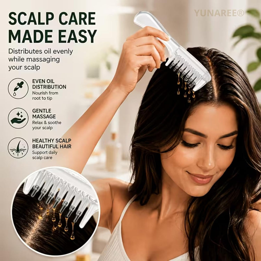 Trending Crystal Comb - Hair Serum Applicator & Scalp Massager