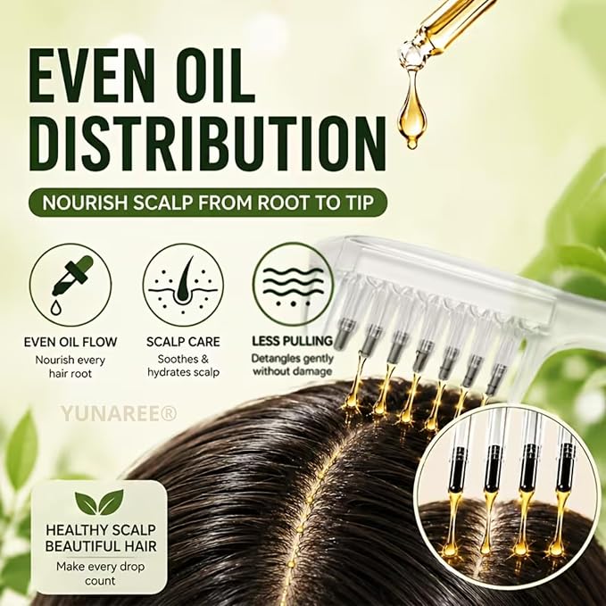 Trending Crystal Comb - Hair Serum Applicator & Scalp Massager