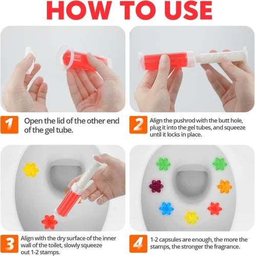Flower Stamp Toilet Gel Cleaner