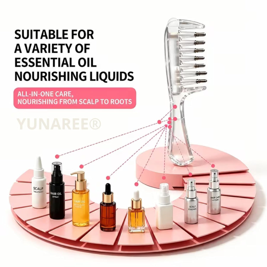 Trending Crystal Comb - Hair Serum Applicator & Scalp Massager