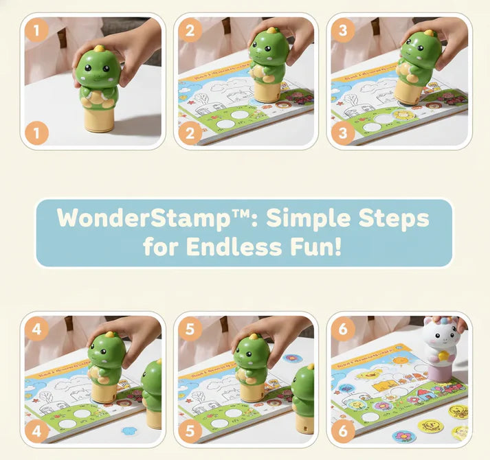 WonderStamp™ – 100+ Reusable Stickers & Story-Building Stamp Book
