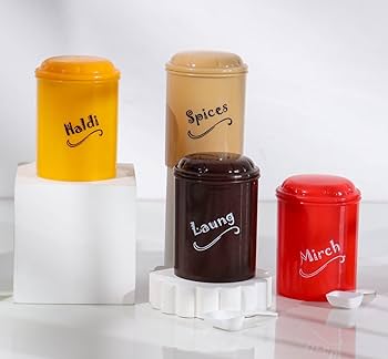 Storage Jars & Kitchen Organizer Set (8-Piece, 300ml)