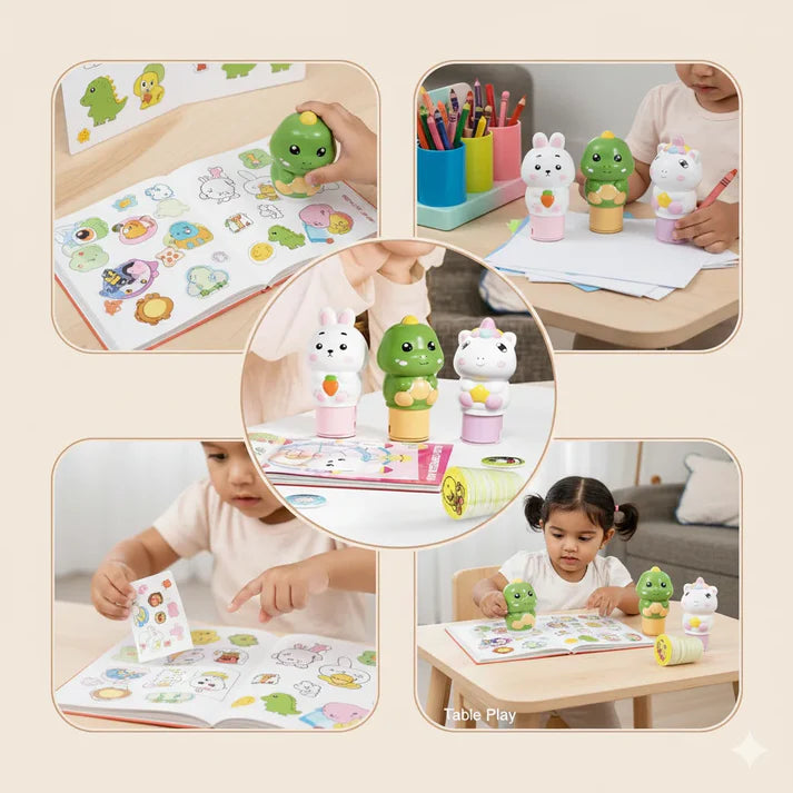 WonderStamp™ – 100+ Reusable Stickers & Story-Building Stamp Book
