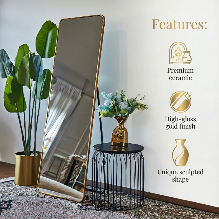Golden Bag Vase