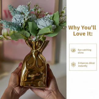 Golden Bag Vase
