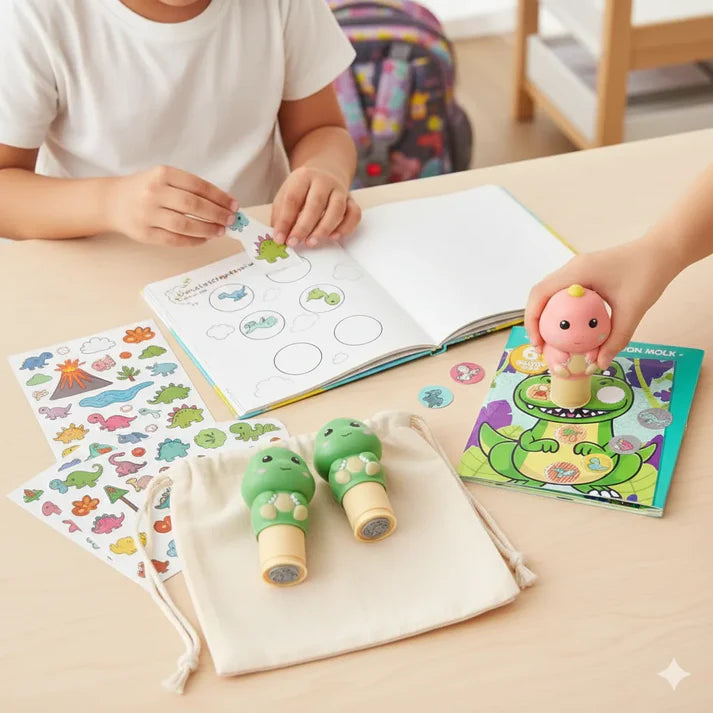 WonderStamp™ – 100+ Reusable Stickers & Story-Building Stamp Book