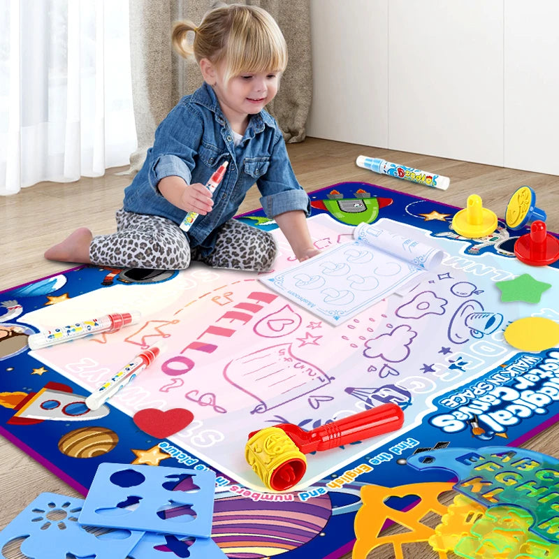 Kids Water Drawing Doodle Mat – Mess-Free Reusable Magic Paint Mat