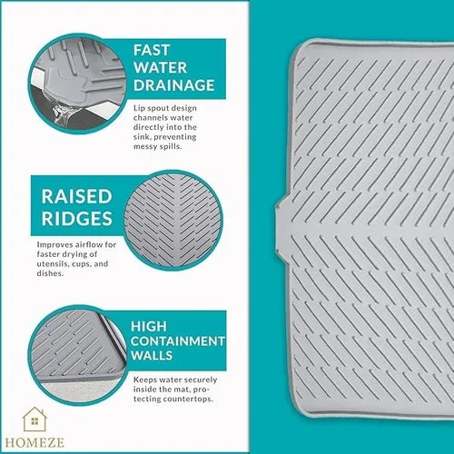 Silicone Dish Drying Mat for Kitchen Counter