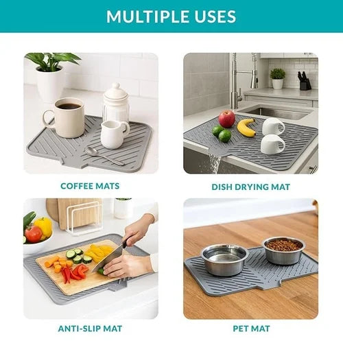 Silicone Dish Drying Mat for Kitchen Counter
